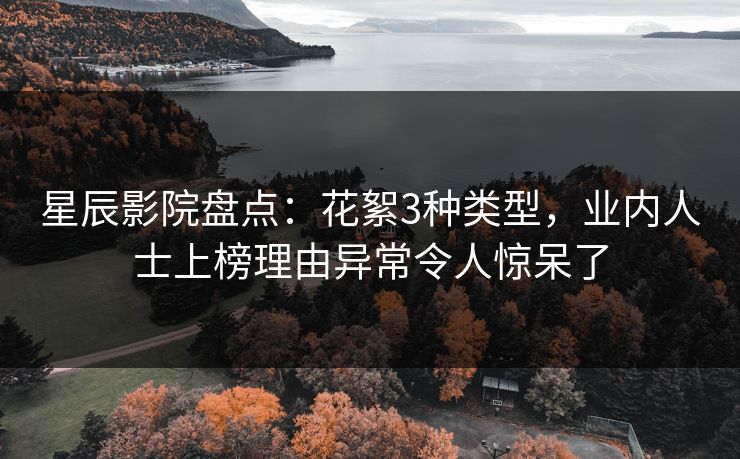 星辰影院盘点：花絮3种类型，业内人士上榜理由异常令人惊呆了